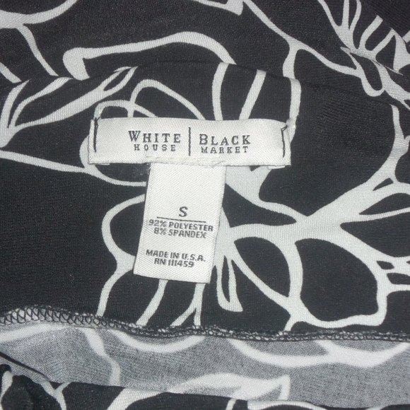 White House Black Market Small Skirt Floral Print Stretch Knit Washable - Picture 6 of 6
